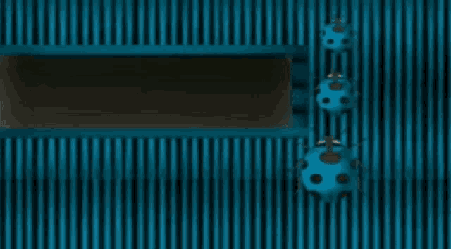 a blue ladybug is on a blue striped background with arabic writing