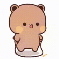 a brown teddy bear with a tail is standing on a white surface .