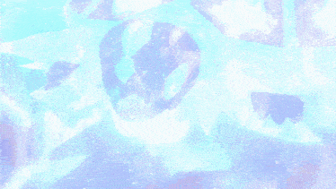 a blue background with a white sphere in the middle of it