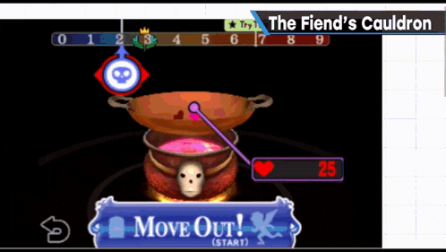 a screenshot of a video game that says move out