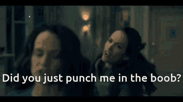 Did You Just Punch Me In The Boob Haunting Of Hill House GIF - Did You Just Punch Me In The Boob Haunting Of Hill House Haunting GIFs