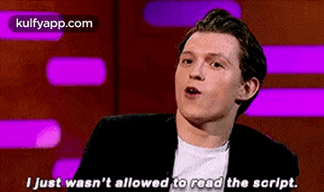I Just Wasn'T Allowed To Read The Script..Gif GIF - I Just Wasn'T Allowed To Read The Script. Tom Holland Audience GIFs