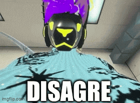 a picture of a robot with the word disagree written on it