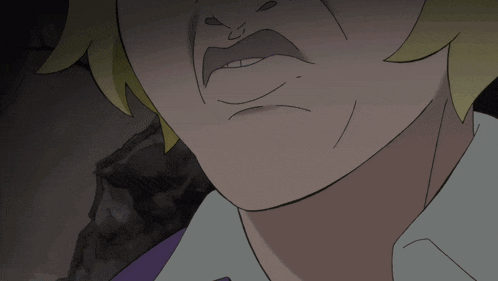 a cartoon of a man in a purple suit and tie says i 'm going to kill you