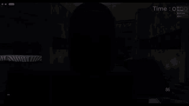 a person is standing in a dark room in a video game with a time of 01:41 .