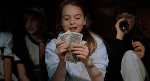 The Parent Trap Lindsay Lohan GIF - The Parent Trap Lindsay Lohan Money GIFs