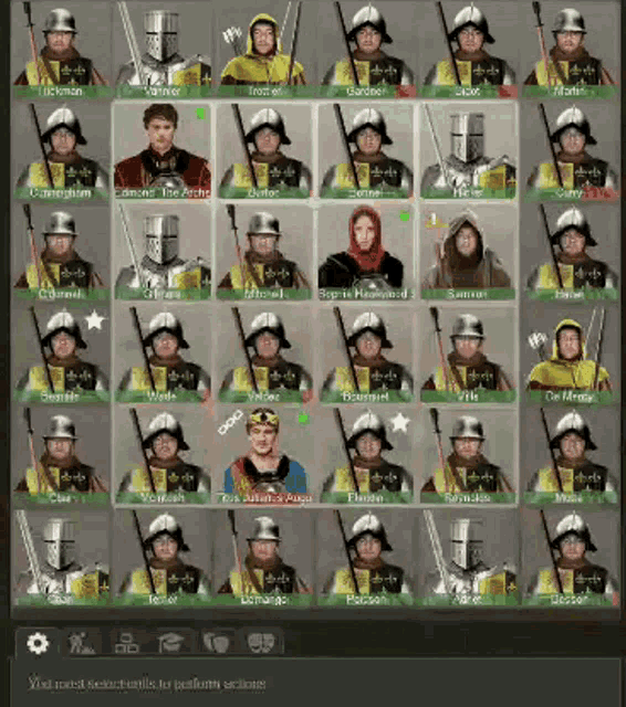a screenshot of a video game shows soldiers and their names