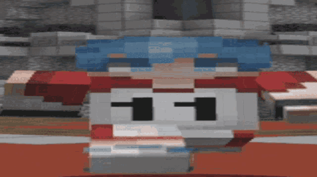 a minecraft character with blue hair and the number 11 on their shirt