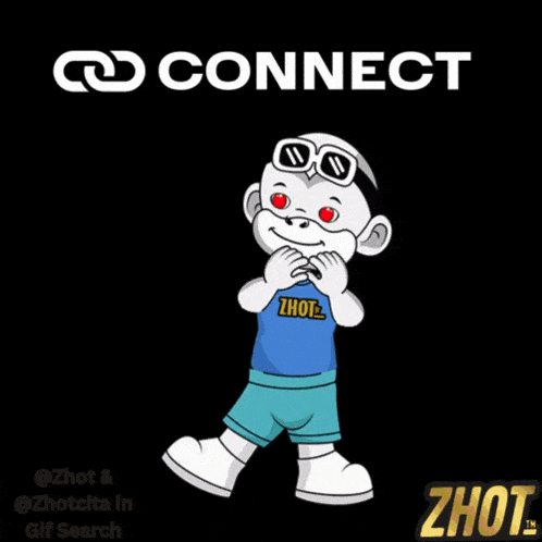 a cartoon character wearing sunglasses and a shirt that says zhot