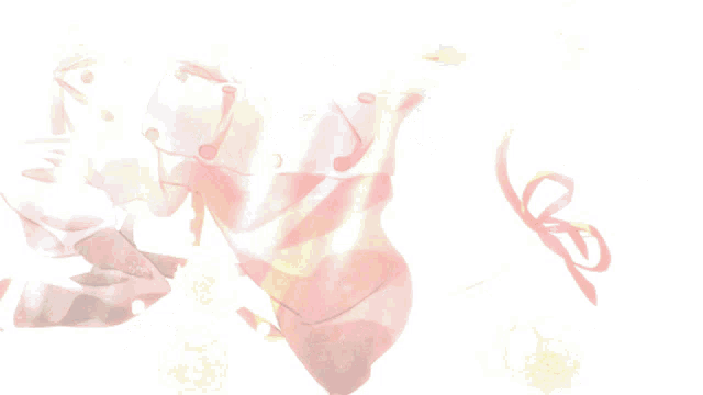 a drawing of a person laying on a bed with roses and music notes