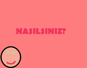 a pink background with the words nasilsiniz written in red