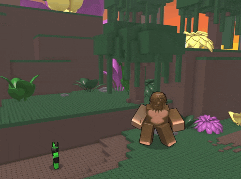 a bigfoot character in a video game with a speech bubble that says " me hate you me take shiny me go now "