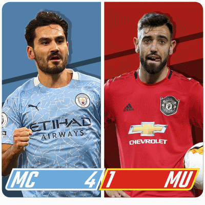 Manchester City F.C. (4) Vs. Manchester United F.C. (1) Post Game GIF - Soccer Epl English Premier League GIFs