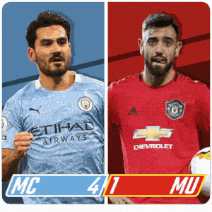 two soccer players one from etihad airways and one from manchester united