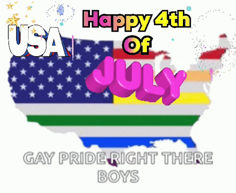 a happy 4th of july poster with a map of the united states