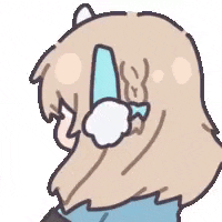 a cartoon drawing of a girl with a bow in her hair and a backpack .