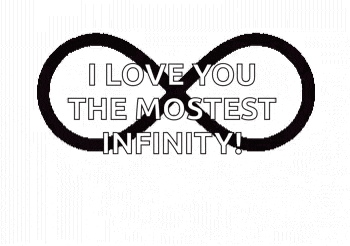 a pink heart with the words i love you the mostest infinity