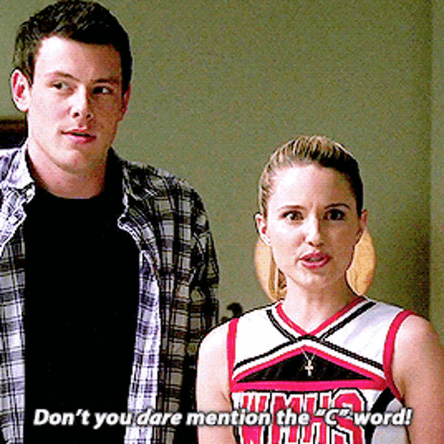 Glee Quinn Fabray GIF - Glee Quinn Fabray Dont You Dare Mention The C Word GIFs