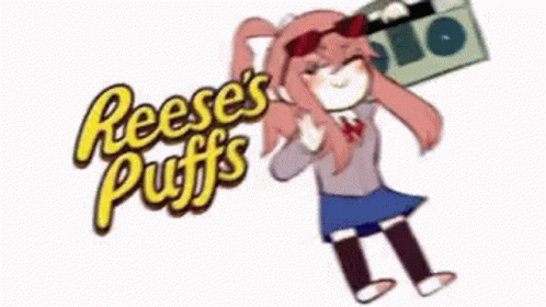 Reeses Puffs Ddlc GIF - Reeses Puffs Ddlc Monika GIFs