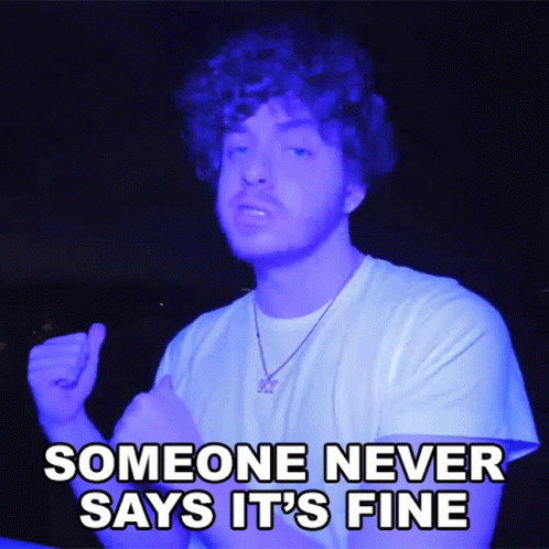 Someone Never Says Its Fine Jack Harlow GIF - Someone Never Says Its Fine Jack Harlow No Hero Freestyle Song GIFs