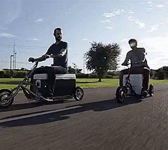 Electric Scooter With Cooler GIF - Electric Scooter Cooler Scooter Cooler GIFs