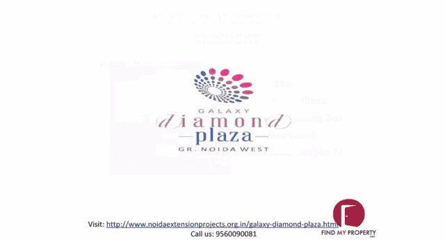 an advertisement for galaxy diamond plaza shows a picture of a building