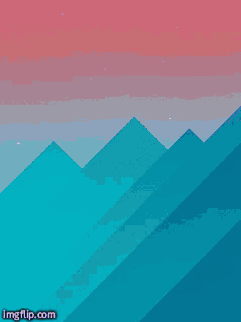 a blue background with mountains and the words imgflip.com