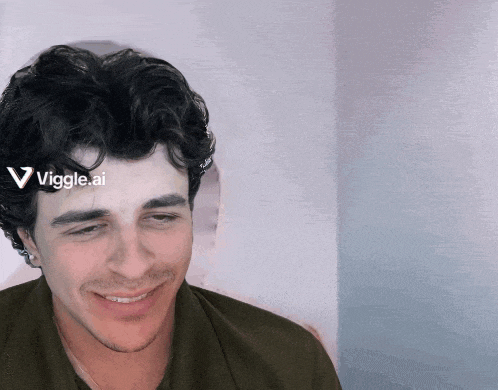 a man 's face is shown with the words viggle.ai above it