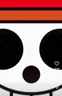 a close up of a skull with a hat and a heart in the corner