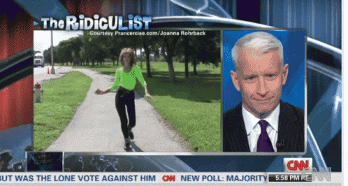 Get Yo Prancercise Face On GIF - Anderson Cooper Ridiculist Wtf GIFs