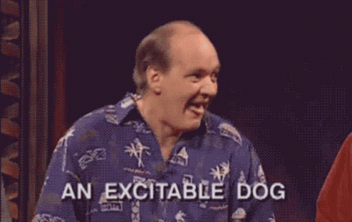 Whose Line Is It Anyway Colin Mochrie GIF - Whose Line Is It Anyway Colin Mochrie Excitable Dog GIFs