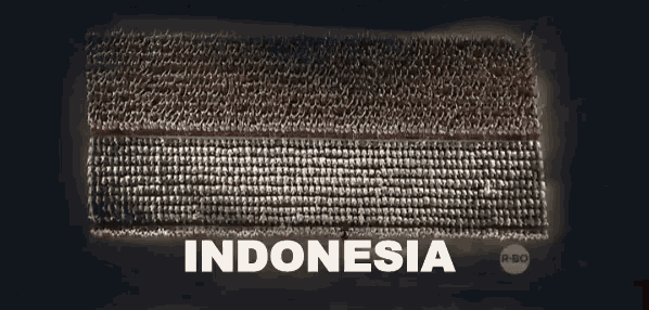the word indonesia that is on a piece of cloth