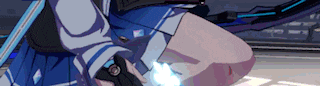 a close up of a person holding a gun in a video game .