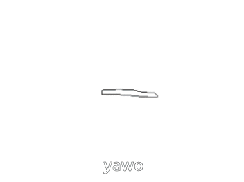 a black and white drawing of a girl with the word yawo on it