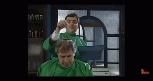 Risas Mr Bean GIF - Risas Mr Bean Hair GIFs