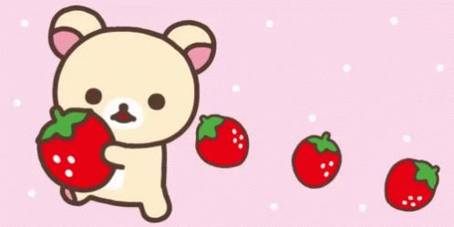Bear Rilakkuma GIF - Bear Rilakkuma Strawberry GIFs