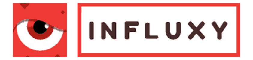 a logo for a company called influxy with an eye