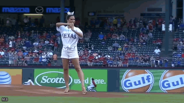 First Pitch Miss Texas GIF - First Pitch Miss Texas Monique Evans GIFs