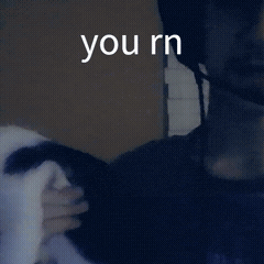 a blurred image of a person with the words you rn written above them