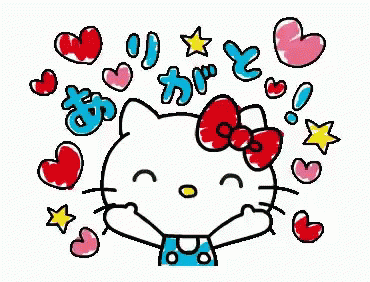 Hello Kitty Te Felicita GIF - Hello Kitty Gatita Corazones GIFs