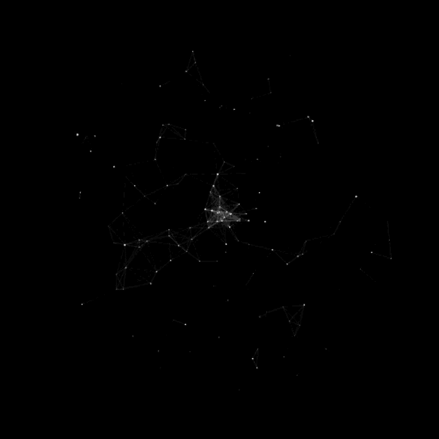 a black background with white lines and dots that looks like a constellation