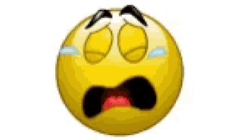 a crying smiley face with tears coming out of it 's eyes .