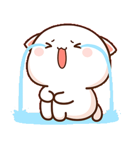 a cartoon cat is crying with water coming out of its mouth