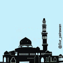 a picture of a mosque with the words " sholat jumat yok "