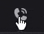 a hand is pointing at a telephone icon on a black screen .