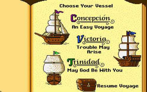 a book is open to a page that says " choose your vessel " on it