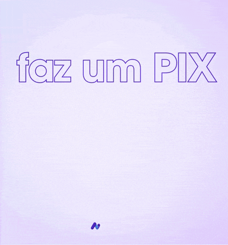 a purple poster that says faz um pix faz pix
