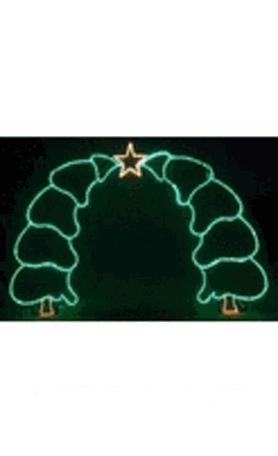 a neon sign that says merry christmas with santa claus