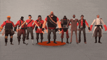 a group of soldiers standing next to each other in a row