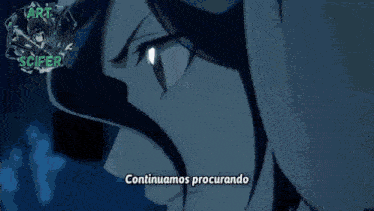 a close up of a person 's face with the words continuamos procurando on the bottom right